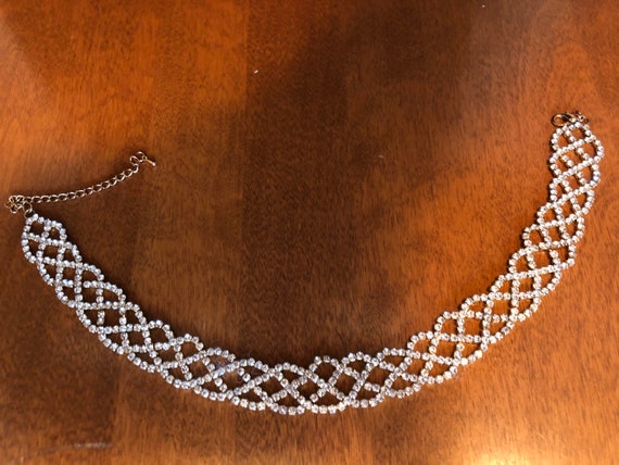 Vintage Choker Necklace, 5/8” wide X 16” long - image 1