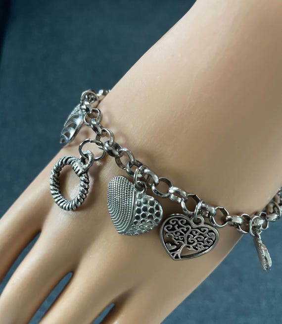 Steampunk Silvertone Bracelet - image 2