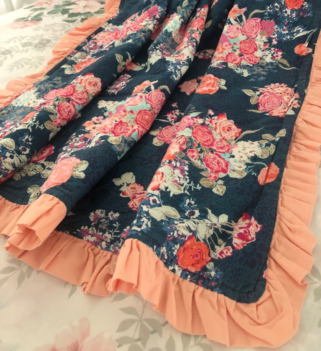 French Country Throw Blanket, 35 X 44 Etsy