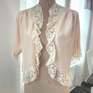 Vintage 50s Chase Bed Jacket, Med