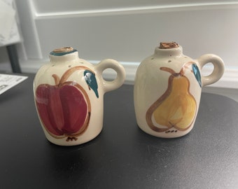 Vintage Salt & Pepoer Shakers of Apple n pear