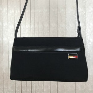 Cartera de tela vintage de Tommy Hilfiger, 23 x 13 cm, correa de 48 cm