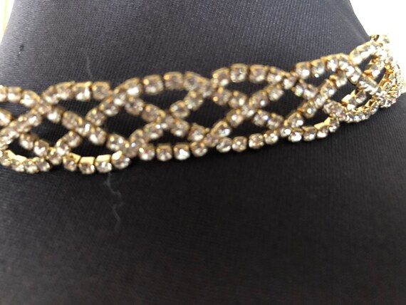 Vintage Choker Necklace, 5/8” wide X 16” long - image 2