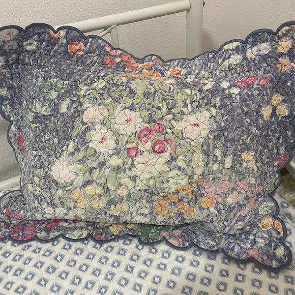 Cuddledown Sham from Italy, 16” X 21” total size, 12-1/2” X 17” pillow size area.