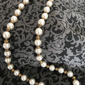 Vintage Faux Pearl Necklace , 25&quot;