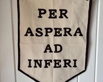 The Band Ghost Inspired Wall Decor | Per Aspera Ad Inferi | Ghost Banner