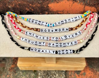 Custom BookTok Inspired Friendship Bracelet