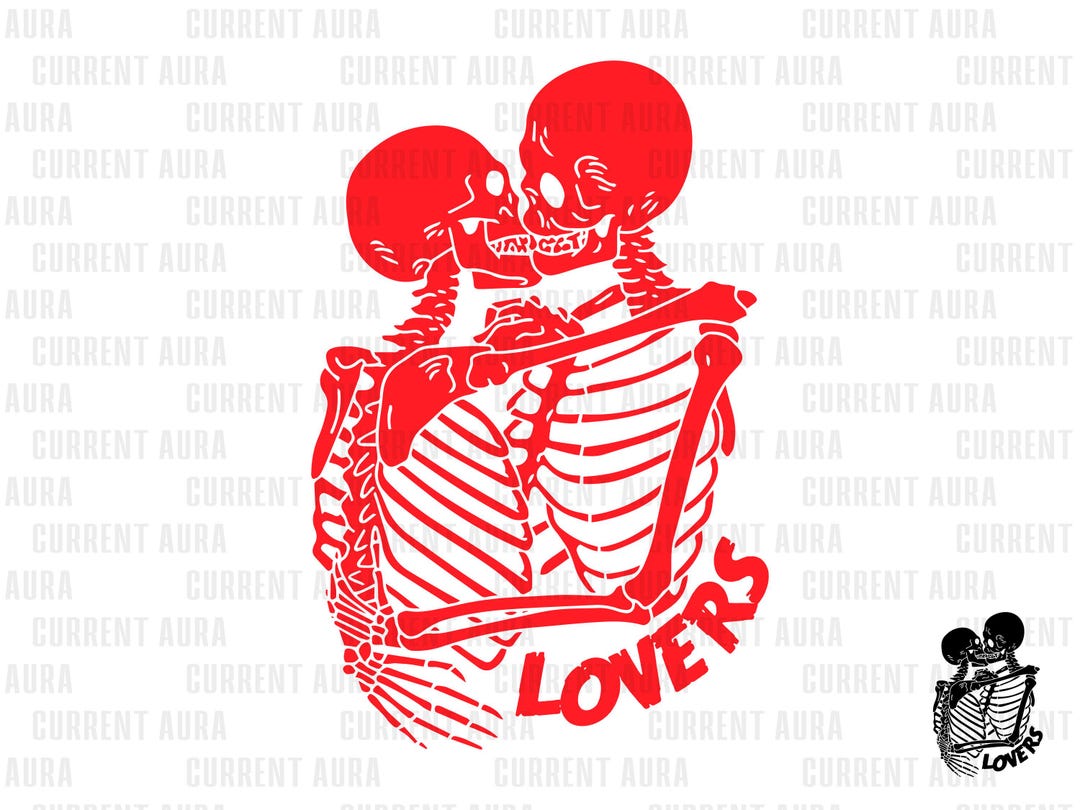 Gothic Skeleton Couple SVG | Dark Romance Lovers Graphic (digital ...