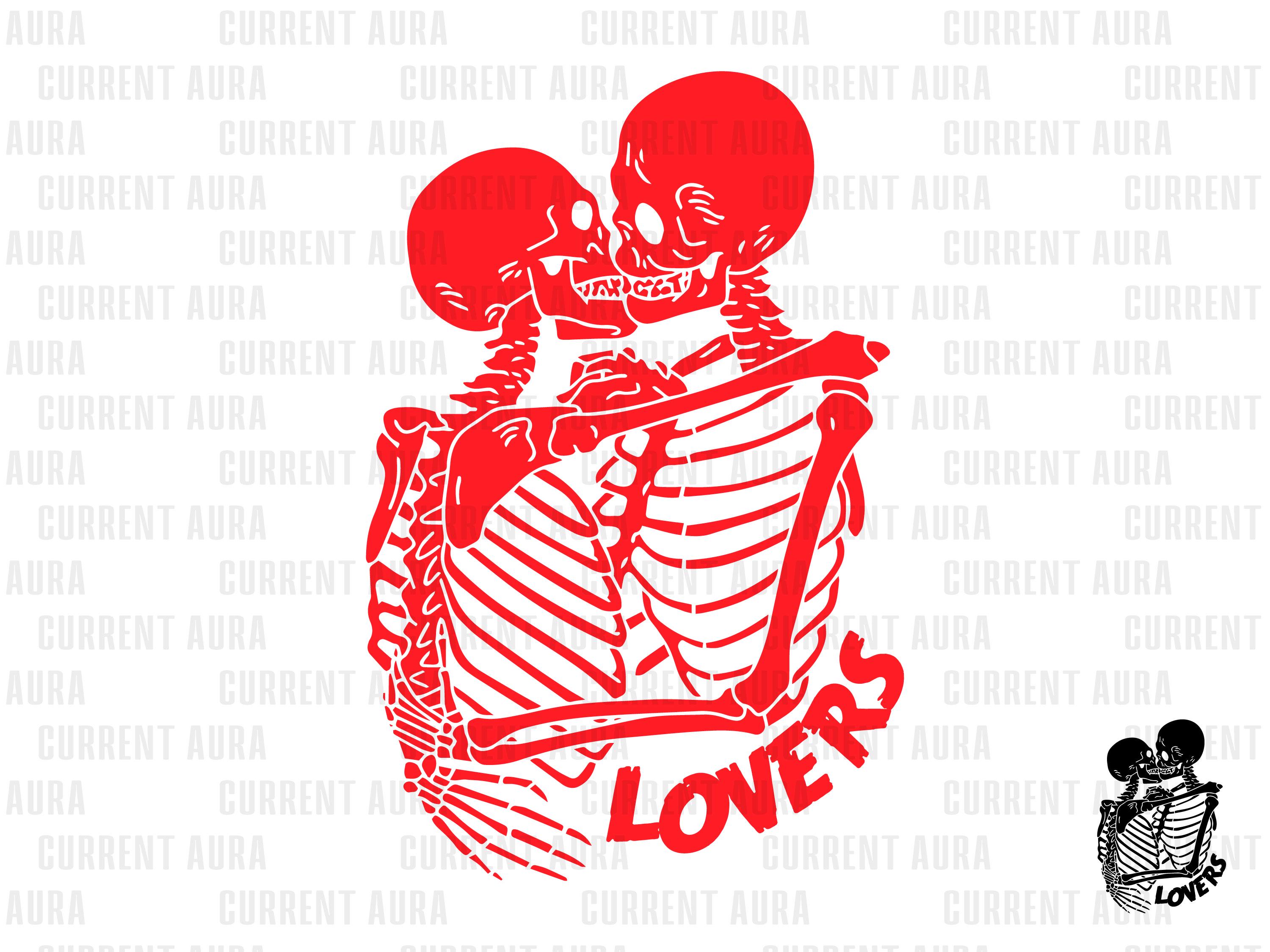 Gothic Skeleton Couple SVG | Dark Romance Lovers Graphic (digital ...