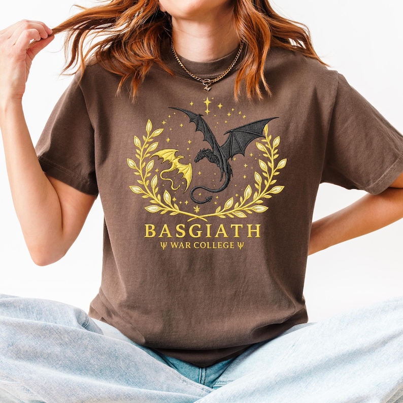 Basgiath War College Shirt, Fourth Wing Inspired Dragon Tee, Fantasy Bookish Shirt Comfort Colors, Dragon Rider Gift, Romantasy Reader Tee image 3