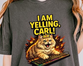 Ik schreeuw Carl shirt prinses donut Tee dungeon crawler Carl shirt grappig BookTok kat gamer comfort kleuren Tee