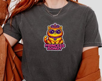 Prinses Donut Shirt Dungeon Crawler Carl Tee Fantasy Cat Shirt BookTok Reader Cadeau Comfort Kleuren Gamer Tee