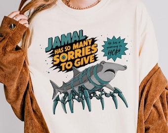 Jamal heeft zoveel spijt om te geven shirt grappig dungeon crawler Carl Tee LitRPG haai comfort kleuren fantasie shirt