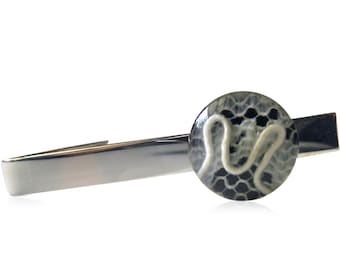 Benutzerdefinierte Krawatte Clip mit Hochzeitskleid Spitze | Sterling Silber