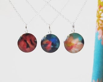 Floral Halskette / Frühling / Sterling Silber / Brautjungfern Geschenk