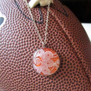 Orange and White Gameday Necklace | Texas Longhorns | Clemson Tigers | Cheerleader | School Spirit | Game Day Pride | Sorority Jewelry