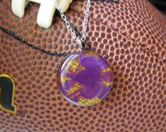 Purple and Yellow GameDay Necklace | LSU Tigers | Game Day | Lakers | Vikings | Ravens | Gift under 25