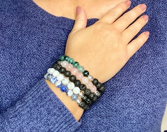 Diffuser Armbänder | Ätherisches Öl | Aromatherapie | Stapelarmbänder | Unisex