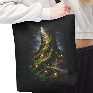 Yakushima Forest Spirit Tote Bag | Ancient Cedar Tree Japan Art | Ghibli Forest Japan Gift | Yakusugi Nature Tote