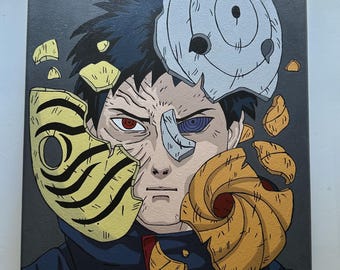 Obito Uchiha Anime Malarstwo: Akryl