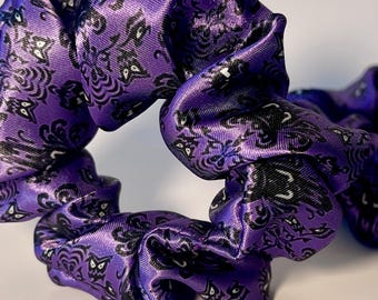 Satin Haunted Mansion Wallpaper Scrunchie | Disneyland ride inspired