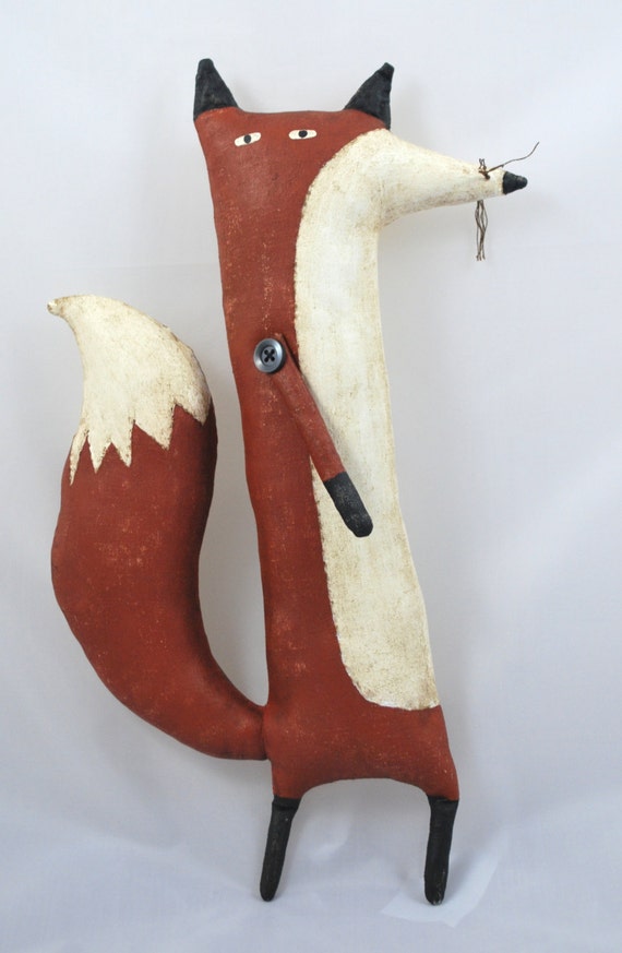 Fox red fox fox soft sculpture. | Etsy