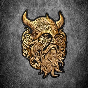 Vikingahjälmmärke, nordisk krigare broderad märke, gotisk biker