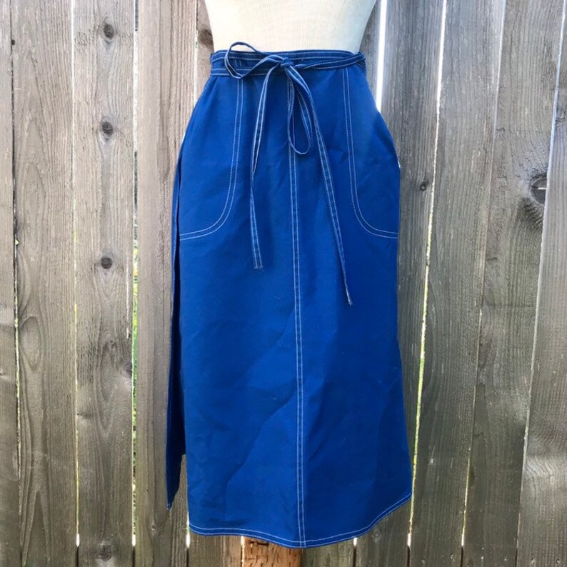 royal blue wrap skirt