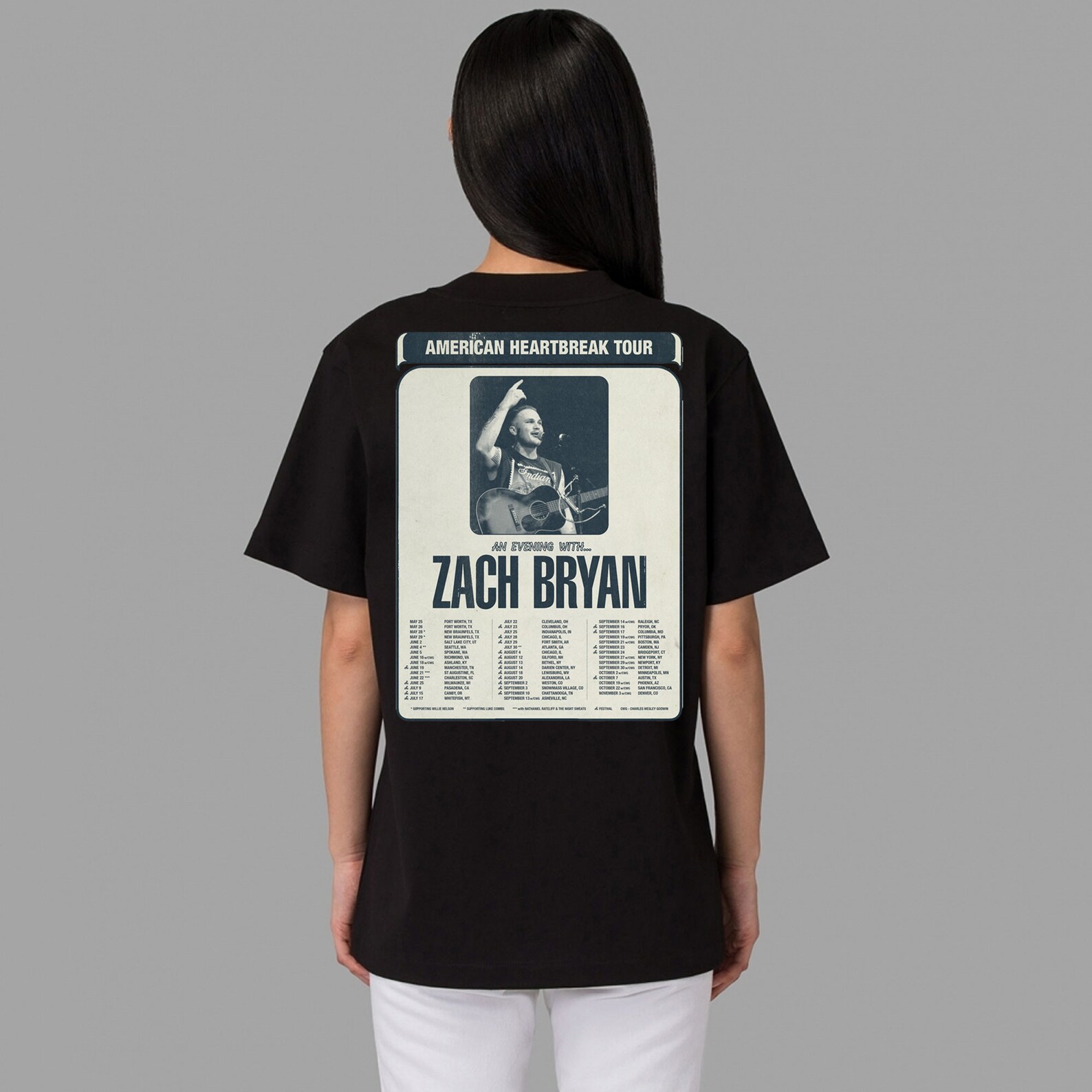 Zach Bryan American Heartbreak Tour 2022 Shirt Zach Bryan Etsy