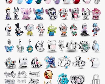 Charm de princesa de plata de ley S925, compatible con pulseras Pandora y europeas, un regalo para ella.