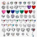 925 sterling silver, heart-shaped, star-shaped, moon-shaped beads, DIY jewelry making, suitable for Pandora European bracelet charms product logo