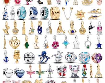 Ciondolo in argento sterling S925 a tema viaggi e sport, compatibile con i bracciali Pandora, ideale per la creazione di gioielli fai da te, un regalo perfetto per lei.