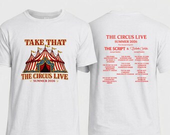 Vintage Zirkus Konzert Grafik T-Shirt, Big Top Karneval Party T-Shirt, Rotes Zelt Event Shirt, Zirkus Festival Outfit, Unisex Retro Grafik T-Shirt