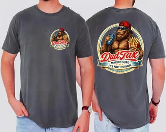 Papa Steuer Shirt, lustiges Bigfoot Papa T-Shirt, Comfort Colors® Vatertagsshirt, Papa Leben T-Shirt, cooles Geburtstagsgeschenk für Papa, Ehemann Papa Geschenk