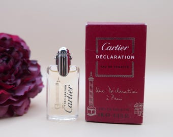 Rare Perfume CARTIER Declaration d'Amour Limited Edition - Splash - Men's Eau de Toilette Miniature 4 ml / 0.13 fl.oz. Vintage 2000s