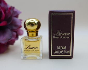 Rare Perfume RALPH LAUREN Lauren - Eau de Toilette Women - Splash Miniature 3.5 ml / 0.12 fl.oz. Vintage 1970s Discontinued