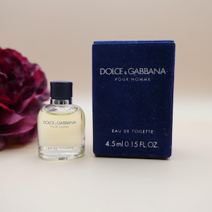 Perfume DOLCE & GABANNA pour Homme Men Eau de Toilette Splash Miniatura 4,5 ml / 0,15 fl.oz. De la década de 1990