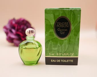 Rare Perfume Christian DIOR - Tendre Poison Eau de Toilette Splash Miniature 5 ml / 0.17 fl.oz. Vintage Discontinued