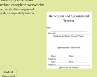 Tea and Meditation Journal Pack for Caregivers Printable PDF