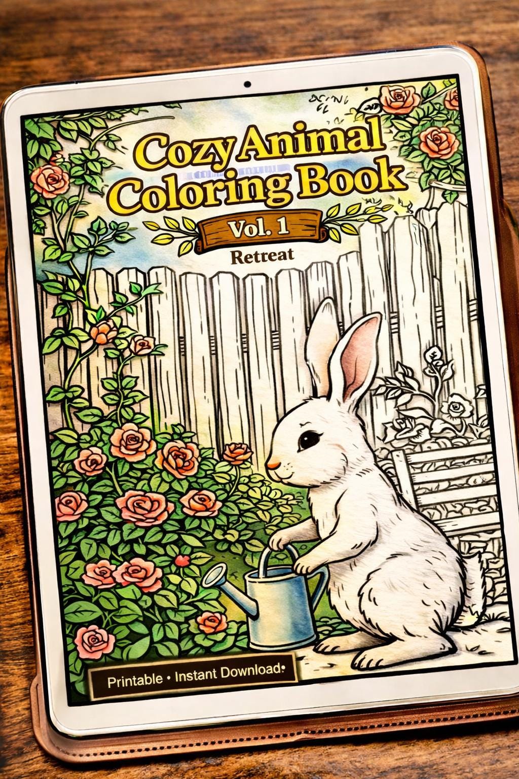 Cozy Animal Coloring Book for Adults | Cute Forest Animals Coloring ...