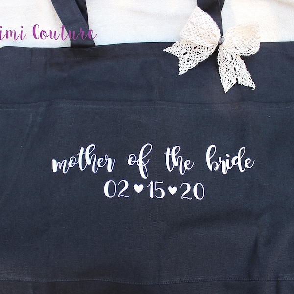 Mother of the Bride Tote Bag, Bridal Party, Mother of the Bride, Wedding Gift, Bridal Party Gift, Bridal Party Proposal
