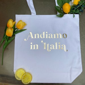 Italian Tote Bag Set, Personalized Tote, Tote, Tote Bag, Bridal Party, Gift, Bag, Italy, Italian, Positano, Italy Tote Bag, Italian Tote Bag