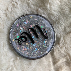 Glitter Personalized Mirror, Travel Mirror, Glitter Mirror, Compact Mirror image 4