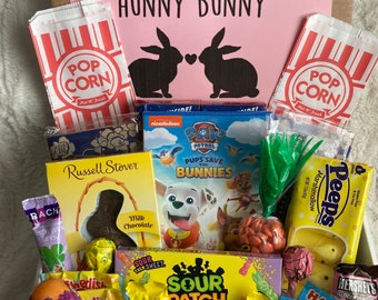 PRE-ORDER for Easter, Child's Easter Movie Gift Set, Movie Theatre, Candy Gift Set, Movie Care Package, Movie Snacks, Family, Easter