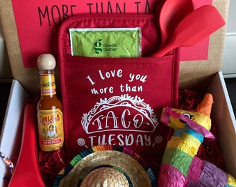 Fiesta Box/ Taco Party Box/I love you more than tacos/ valentine taco set