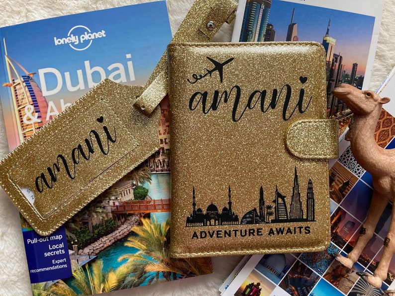 Glitter Passport Cover Dubai Passport Passport Cover Travel Etsy