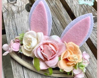 Bunny Ear Headband, Bunny Headband, Easter, Easter Bunny, Bunny Ears, Newborn, Infant, Toddler, Pink