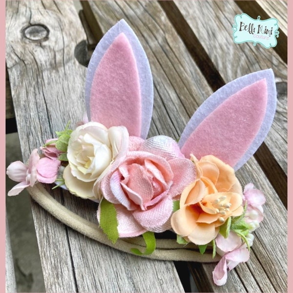 Bunny Ear Headband, Bunny Headband, Easter, Easter Bunny, Bunny Ears, Newborn, Infant, Toddler, Pink