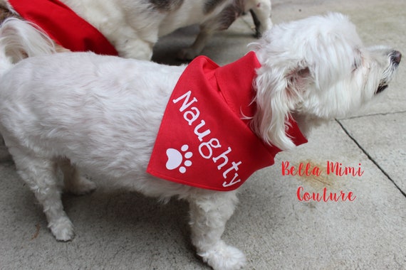 christmas dog handkerchief