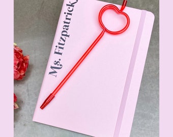 Personalized Notebook, Personalized Journal, Teacher Gift, Teacher's Appreciate Day, Pink